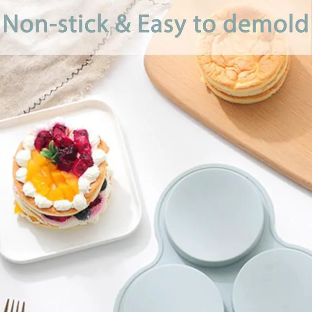 Alt view image 3 of 7 - Silicone Egg Mold for Air Fryer, 3-Cup Round Baking Pan
