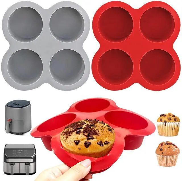 Main image of 3-Pack Silicone Air Fryer Egg Bites Mold, 4 Cups Non-Stick Baking Pan