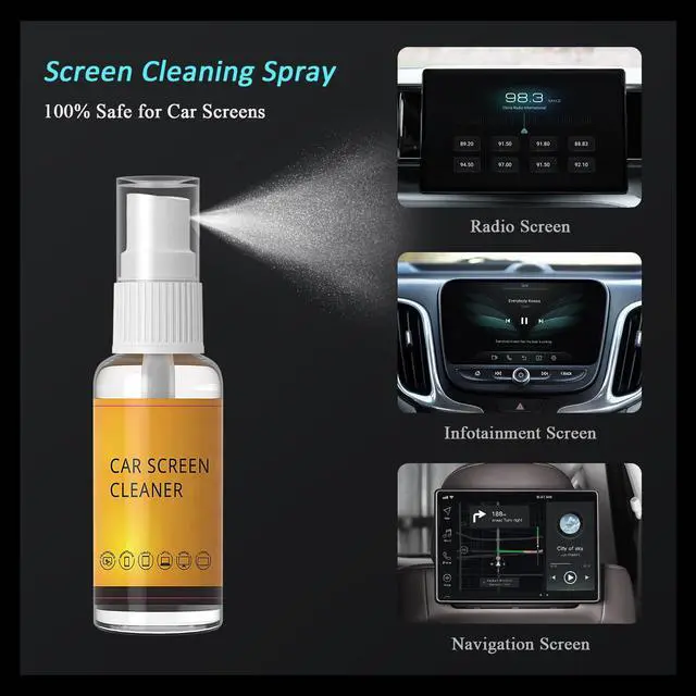 Alt view image 6 of 7 - Car Screen Cleaner Spray and Wipe, Car Interior Cleaner Detailing Kit Screen Cleaning Tool for Touchscreen Display Dashboard, Car Detailing Brush for Tesla Jeep BMW Honda Benz Chevy