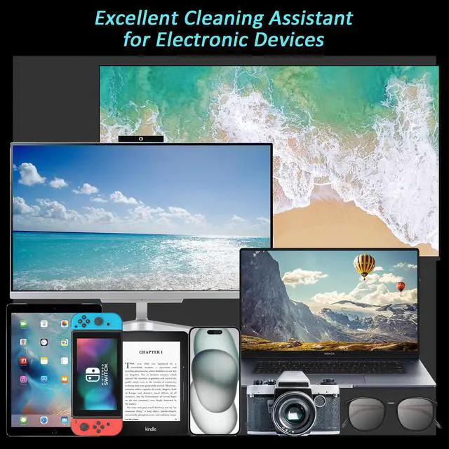 Alt view image 3 of 7 - Car Screen Cleaner Spray and Wipe, Car Interior Cleaner Detailing Kit Screen Cleaning Tool for Touchscreen Display Dashboard, Car Detailing Brush for Tesla Jeep BMW Honda Benz Chevy
