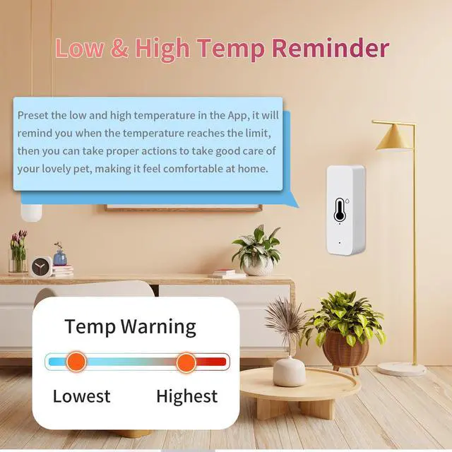 Alt view image 2 of 4 - 1 pack Dohome Indoor Sensor WiFi Humidity & Temp Monitor,-4~140 Range Measure Range ,App Alerts + 2-YearData Log ,For Greenhouse/Wine Cellar/Cigar Humidor, Smart Monitoring Kit