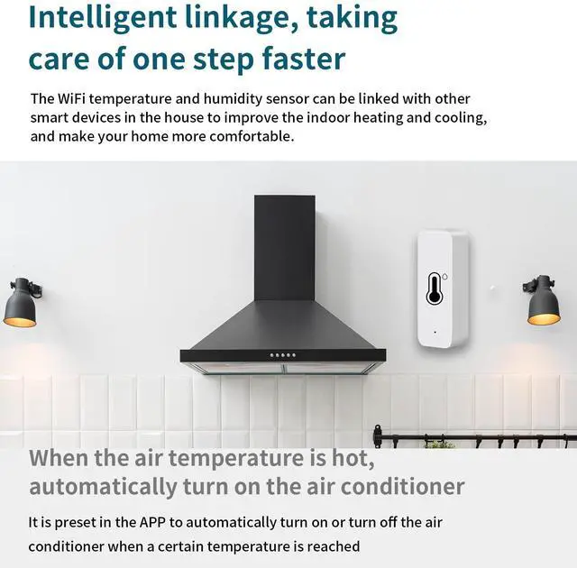 Alt view image 3 of 4 - 1 pack Dohome Indoor Sensor WiFi Humidity & Temp Monitor,-4~140 Range Measure Range ,App Alerts + 2-YearData Log ,For Greenhouse/Wine Cellar/Cigar Humidor, Smart Monitoring Kit