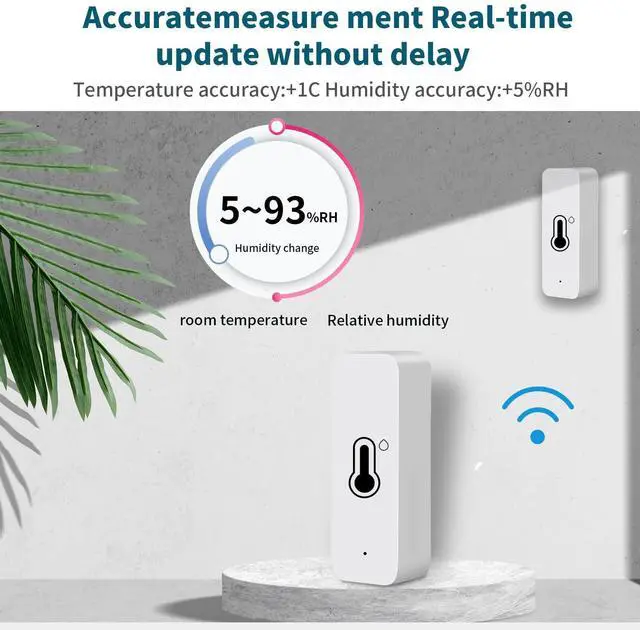 Alt view image 4 of 4 - 1 pack Dohome Indoor Sensor WiFi Humidity & Temp Monitor,-4~140 Range Measure Range ,App Alerts + 2-YearData Log ,For Greenhouse/Wine Cellar/Cigar Humidor, Smart Monitoring Kit