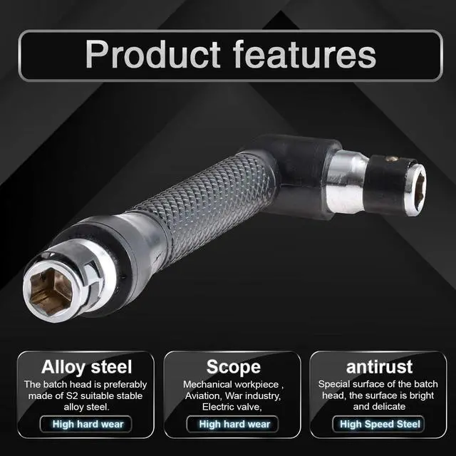 Alt view image 3 of 7 - L-shape Socket Wrench Set Screwdriver and Bit Set, 1/4-Inch Drive, L-shaped Extension Handle Double Head Hex Socket Wrench for Routine Screwdriver Bits Utility Tool