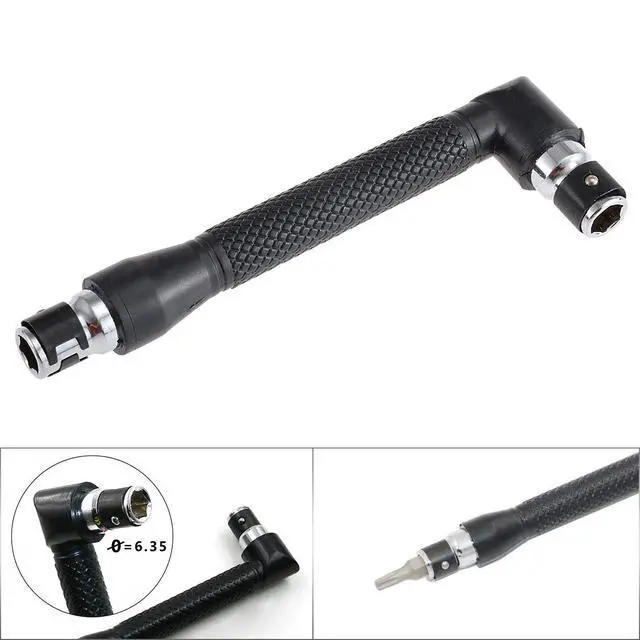 Alt view image 7 of 7 - L-shape Socket Wrench Set Screwdriver and Bit Set, 1/4-Inch Drive, L-shaped Extension Handle Double Head Hex Socket Wrench for Routine Screwdriver Bits Utility Tool