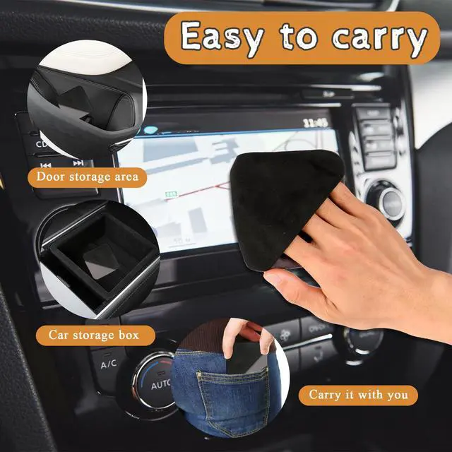 Alt view image 4 of 7 - Cleaner, Car Touch Screen Cleaner, Microfiber Cloth Auto Touchscreen Cleaning Wipes, Car Cleaning Wipes Cleaning Cloth Screen Cleaner Cloth for Vehicle Dashboard Car Display Interior Square
