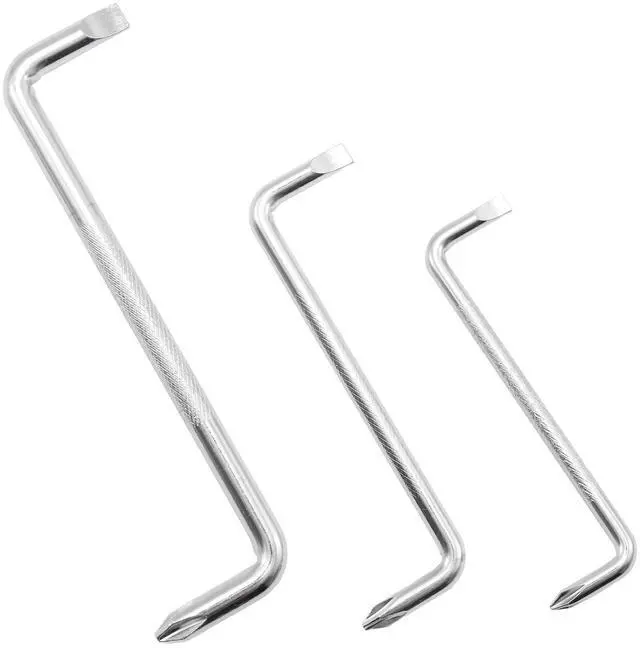 Main image of 3 Pcs Offset Screwdriver Set, 90 Degree Screwdriver with Phillips and Flat Head, Z-shaped Screw Drive for Home Use