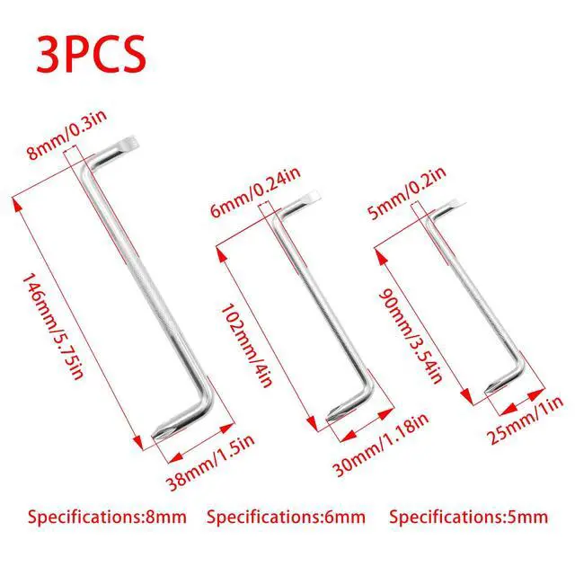 Alt view image 2 of 5 - 3 Pcs Offset Screwdriver Set, 90 Degree Screwdriver with Phillips and Flat Head, Z-shaped Screw Drive for Home Use