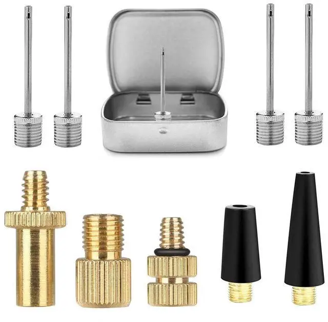 Main image of Bicycle Valve Adapter DV AV SV Converter, Ball Pump Needle, Inflation Needle, Air Pump Needle Set for All Bike, Sports Ball and Inflatable Equipment 10PCS