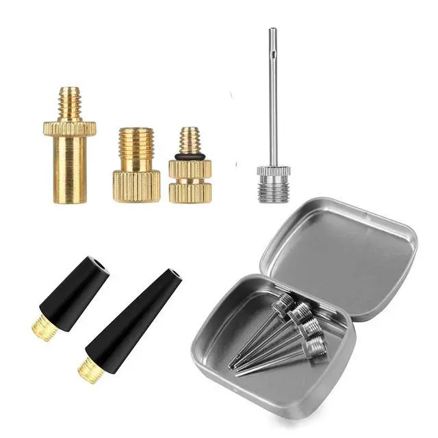 Alt view image 2 of 6 - Bicycle Valve Adapter DV AV SV Converter, Ball Pump Needle, Inflation Needle, Air Pump Needle Set for All Bike, Sports Ball and Inflatable Equipment 10PCS
