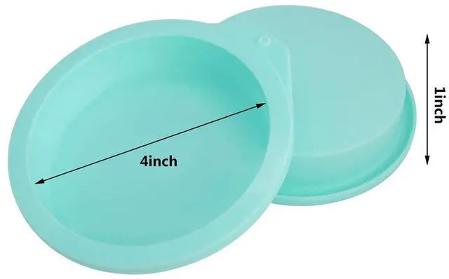Alt view image 3 of 6 - 6-Pack Silicone Cake Molds 4 Inch Round Cakes Pans Green Baking Pan Set Silicone Baking Mold DIY Rainbow Cakes and Round Resin Coaster Molds, 0.8 Inch Deep (Green)