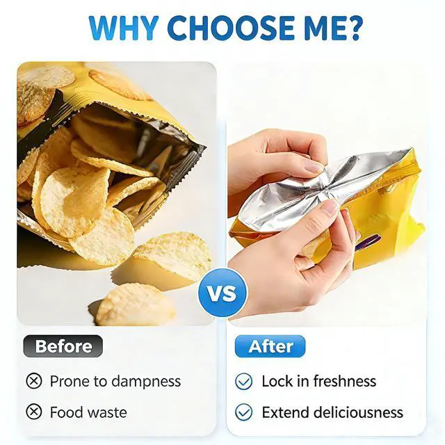 Alt view image 4 of 7 - 2 Pack Blue&Blue Mini Bag Sealer, 2-in-1 Portable Heat Sealer & Cutter, USB Rechargeable Handheld Food Sealer for Plastic Bags, Chips, Snacks, Kitchen & Travel