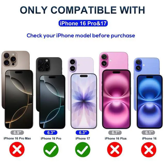 Alt view image 2 of 6 - Blue light Screen Protector for iPhone 16 Pro & 17 6.3 inch