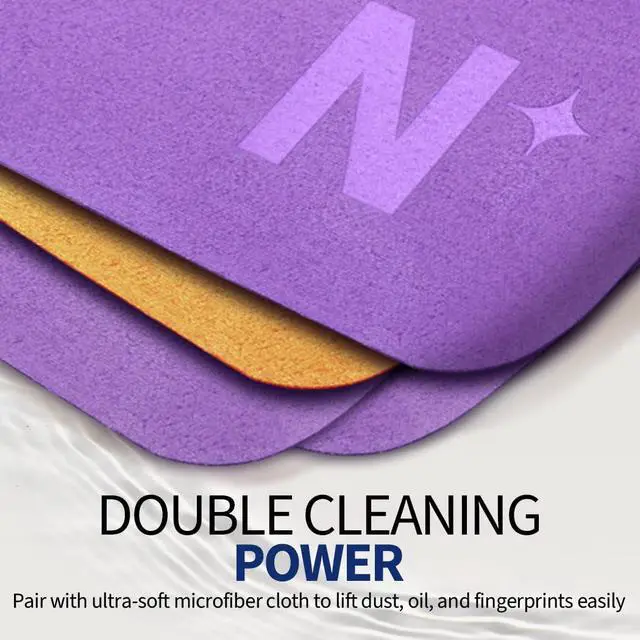 Alt view image 4 of 7 - Lens Cleaner Spray Kit - (2x2oz) Glasses Cleaner Bottle + (4X) Microfiber Cloth 6.9"×5.7", Alcohol Free Eyeglasses, Screen, and Camera Cleaning Kit (Sky Blue+Amethyst, 6 Piece Set)