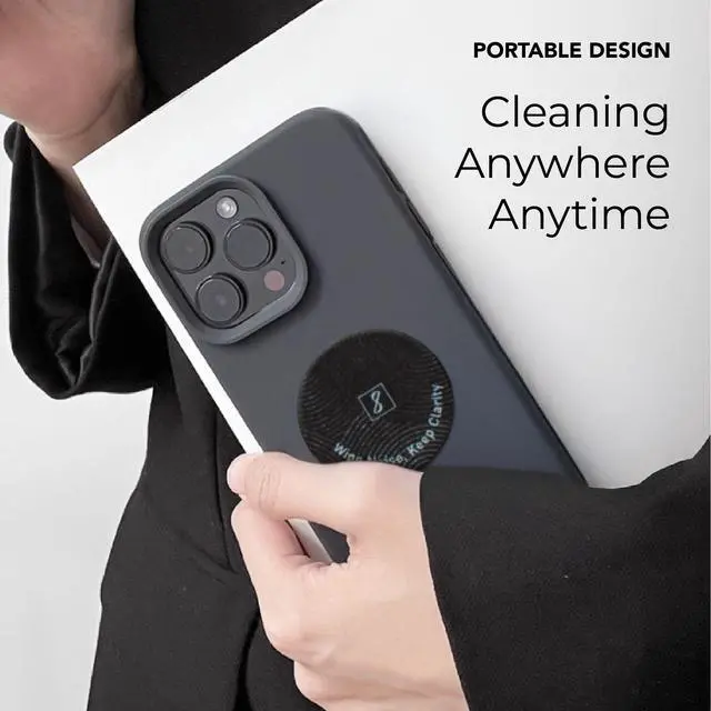 Alt view image 2 of 7 - Portable Cleaning Sticker Pad Reusable Screen Cleaner Wipes Lens Cleaner Wipes for Phone iPad Car Touch Screen Display MacBook Computer Laptop Camera Lens Electronic TV Monitor - 1PK (4PCS)