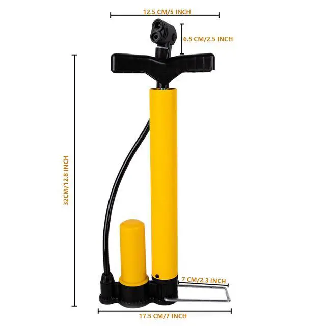 Alt view image 5 of 5 - Mini Bike Pump, Small Bicycle Pump Portable with Presta & Schrader Valve, Lightweight Aluminum Tire Inflator with Mount Kit & Needle for Road, Mountain, Hybrid Bikes, Balls & Inflatables
