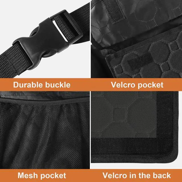 Alt view image 5 of 7 - Car Trunk Organizer, Super Capacity Backseat Car Organizer for SUV/Truck/MPV(42"*18"), Hanging Car Storage Organizer with 8 Pocekts, Car Accessories for Women and Men- Black