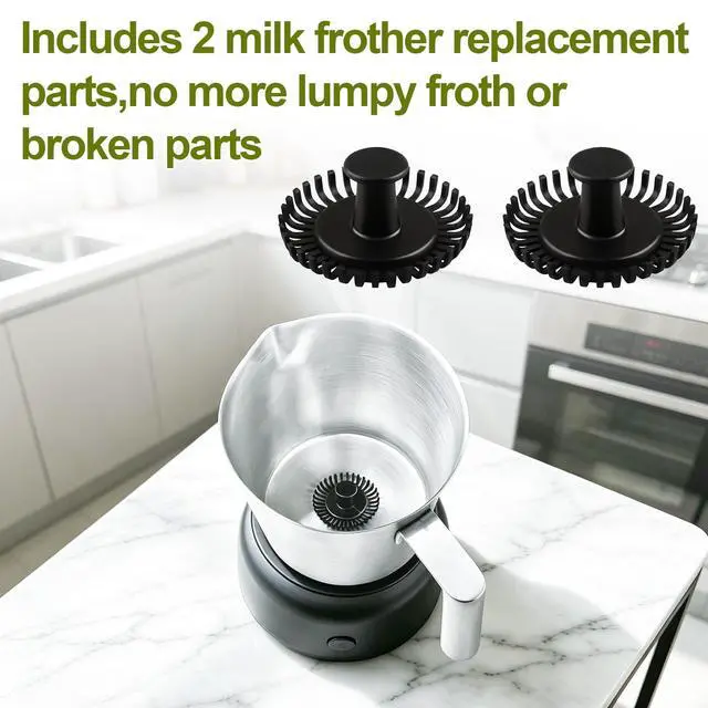 Alt view image 5 of 7 - F280R Replacement Whisks for Secura 4-IN-1 Electric Milk Frother-2Ps Black