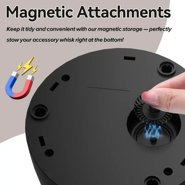 Alt view image 6 of 7 - 2 Replacement Whisks for 4-IN-1 Electric Milk Frother Automatic Milk Steamer F280R Black 1.5x1.5''