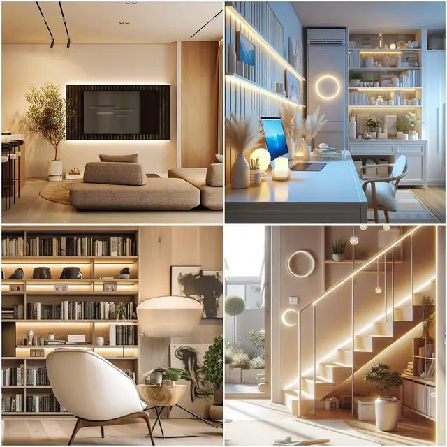 Alt view image 7 of 7 - 6.56FT/2M COB LED Strip Light, Warm White 3000K USB LED Tape Lights, 640LEDs CRI93+Flexible Dimmable Light Strip for TV Backlight, Cabinet Lighting, Mirror, Bedroom Decor