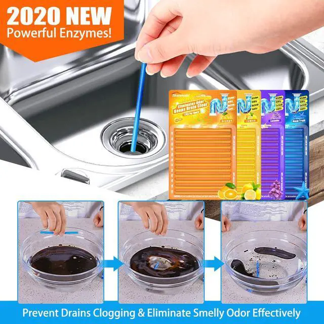 Alt view image 2 of 6 - Drain Sticks Drain Cleaner Sticks Drains Cleaner Disposal Stick Enzyme for Odor Clogs Remover Sink Septic Stick for Drains As Seen On TV