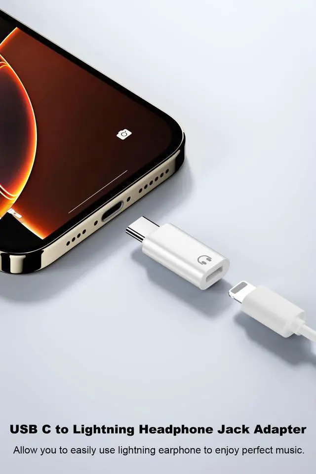Alt view image 3 of 6 - USB C to Lightning Headphone Adapter, USB C to 3.5mm Audio Adapter