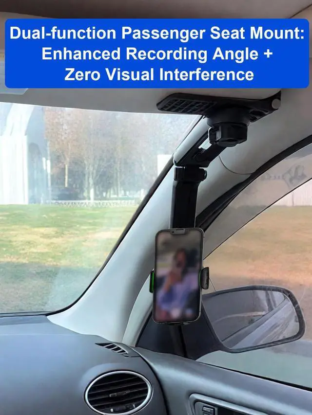 Alt view image 3 of 7 - Sun Visor Phone Holder, UPGRADE Base Support360° Rotatable Rearview Car Visor Phone Holder, Cell Phone Holder Compatible with All 4-7 Inch Phone (Perfect Angle for Photographing Yourself Driving)