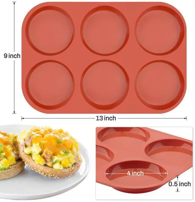 Alt view image 2 of 7 - Silicone Egg Mold for Breakfast Sandwiches, 4 Inch, 3 Pcs