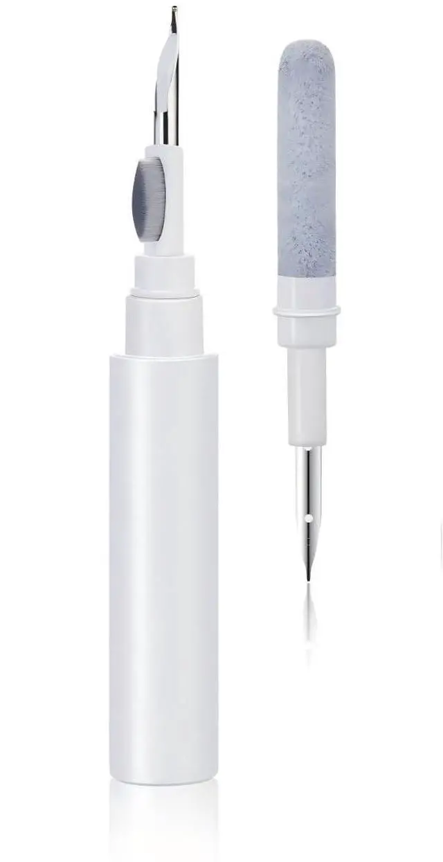 Main image of Kit, Multi-Function Cleaning Pen for AirPods Pro 1/2/3, Earbuds Cleaner with Soft Brush & Flocking Sponge, for Keyboard, Laptop, Phone & Camera Lens (White)