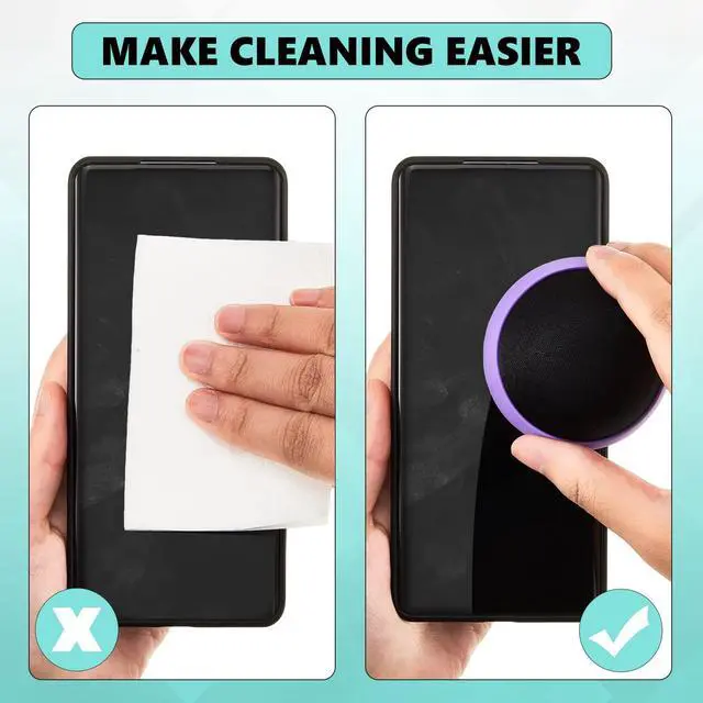 Alt view image 5 of 6 - 4 Pack Screen Cleaner Balls Car Phone Screen Cleaning Cleaner Ball Microfiber Touch Cleaning Ball for Easter Computer Laptop Phone Monitor(Black, Blue, Rose Red, Purple)