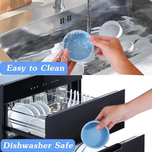 Alt view image 5 of 7 - 3Pcs Silicone Egg Molds for Air Fryer & Microwave Reusable Individual Egg Bite Maker, BPA Free & Dishwasher Safe, Perfect for Keto Breakfast, Meal Prep & Egg Bites (Blue)