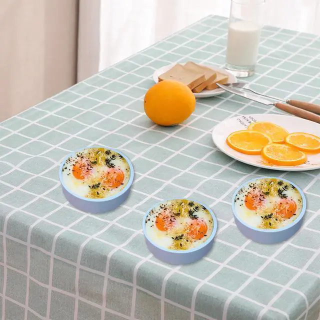 Alt view image 7 of 7 - 3Pcs Silicone Egg Molds for Air Fryer & Microwave Reusable Individual Egg Bite Maker, BPA Free & Dishwasher Safe, Perfect for Keto Breakfast, Meal Prep & Egg Bites (Blue)