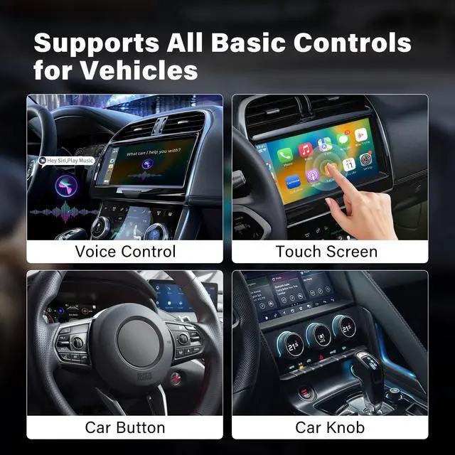 Alt view image 5 of 7 - Wireless CarPlay Adapter 2 IN 1 Plug and Play Wired to Wireless Car Play Adapter Android Auto Dongle, Aux Compatible All Car Models Smart Carplay Box Support iPhone 6+/iOS 10+/Android 11.0+