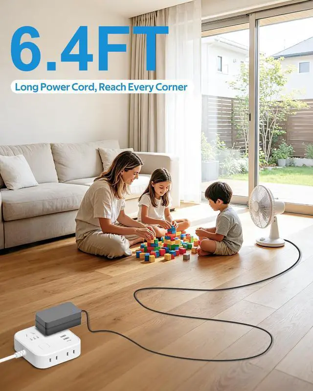 Alt view image 4 of 7 - 12V DC Power Supply 2.5A AC Adapter 100-240V to 12 Volt Transformer 2.5Amp 2A 6.4FT 12V Power Supply Cord 5.5 x 2.5mm with Wiring Terminal for LED Light CCTV Security Camera PC Monitor Router