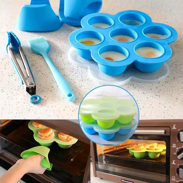 Alt view image 3 of 7 - 2 PCS Egg Bites Silicone Mold, Sous Vide Egg Bite Maker, Fits Instant Pot 5,6,8 qt Pressure Cooker