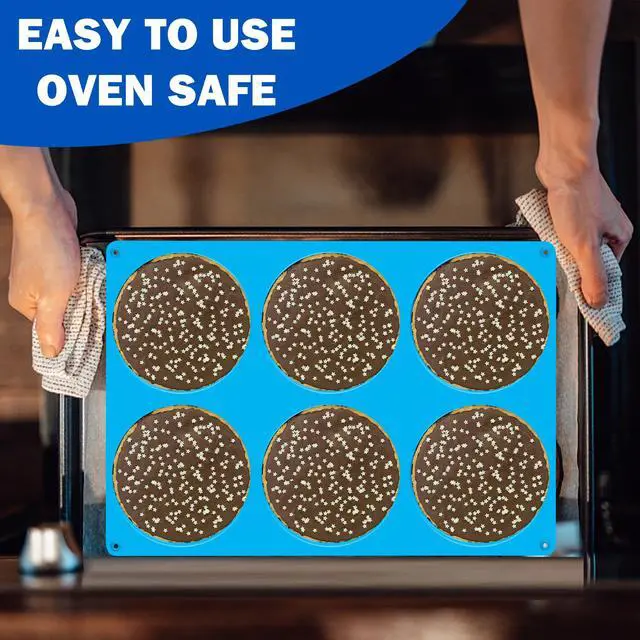 Alt view image 7 of 7 - Round Silicone Mold for Baking, 4inch Large Breakfast Sandwiches Mold Silicone for Whoopie Pie, Non-Stick Hamburger Buns Muffin Top Pan Molds for Egg Pan, Resin Coaster