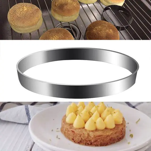 Alt view image 3 of 6 - Stainless Steel Omelet Ring - 2pcs 8' Nonstick Cooking Rings for Pancake, Omelette, Sandwich (Large Size)