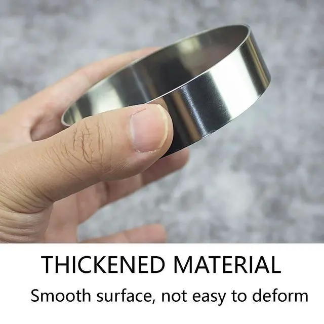 Alt view image 5 of 6 - Stainless Steel Omelet Ring - 2pcs 8' Nonstick Cooking Rings for Pancake, Omelette, Sandwich (Large Size)