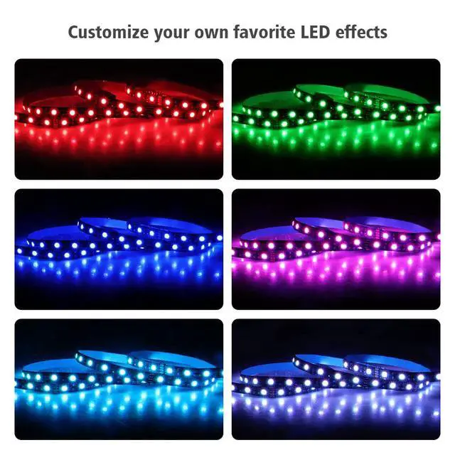 Alt view image 3 of 6 - LED RGB PC Light Strip 3PCs 19.7in RGB LED Strip for 12V 4-Pin RGB LED headers for ASUS Aura Sync, Gigabyte RGB Fusion, MSI Mystic Light, ASRock RGB