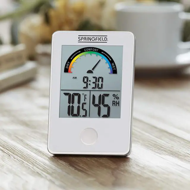 Alt view image 2 of 5 - Wireless Digital Indoor Comfort Level Thermometer, Humidity and Temperature Monitor, White
