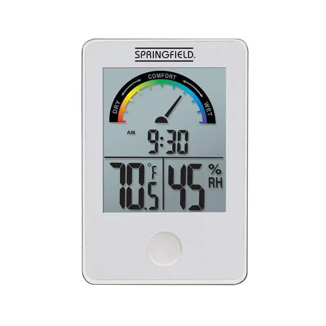 Alt view image 3 of 5 - Wireless Digital Indoor Comfort Level Thermometer, Humidity and Temperature Monitor, White
