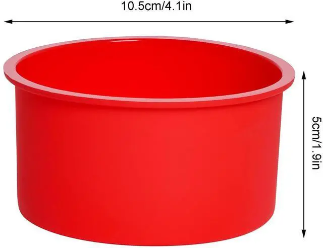 Alt view image 2 of 7 - 12pcs Silicone Cake Mold Baking Round Cake Molds 4 Inch Non-Stick Baking Pan Kitchen Silicone Cake Molds for Baking(Red, 4inch)