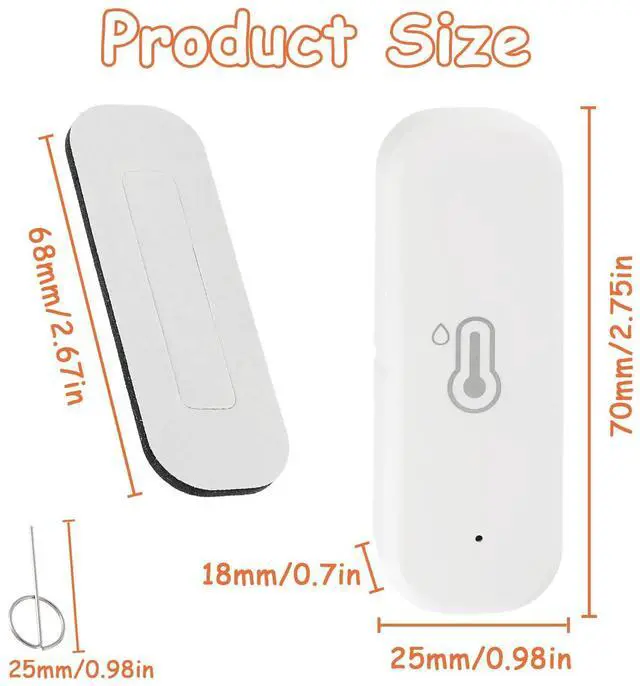 Alt view image 2 of 7 - WiFi Hygrometer Thermometer Sensor (1 Pack)