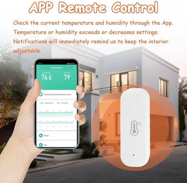 Alt view image 4 of 7 - WiFi Hygrometer Thermometer Sensor (1 Pack)