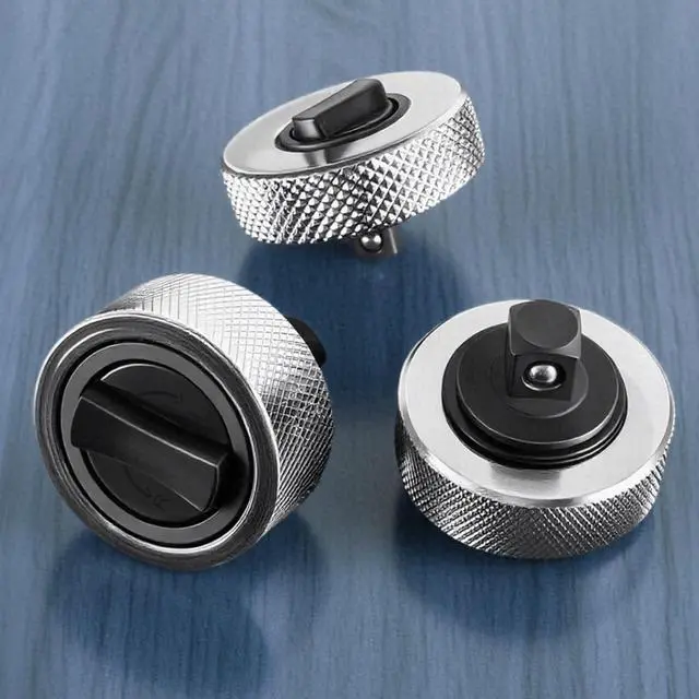 Alt view image 3 of 7 - 3 Pcs Mini Finger Ratchet Set 1/4" 3/8" 1/2" Drive Palm Ratchet Set Reversible Stubby Thumbwheel Ratchet Wrench Set Finger Socket Driver for Tight Spaces