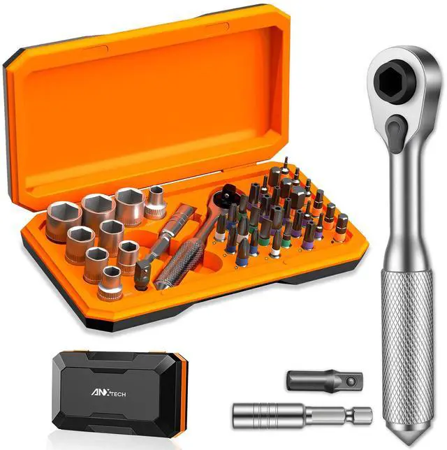 Main image of Precision Screwdriver Set with Ratchet Wrench & Magnetic Bit Driver