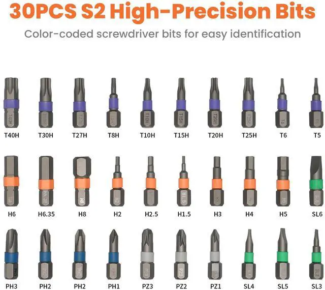 Alt view image 4 of 7 - Precision Screwdriver Set with Ratchet Wrench & Magnetic Bit Driver