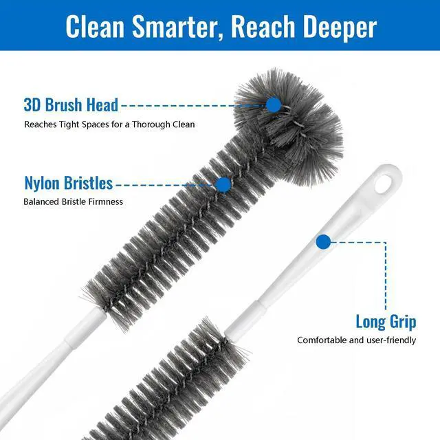 Alt view image 5 of 6 - Garbage Disposal Cleaning Brush with 14.6" Long Handle Deep Clean for Sink Disposal, Removes Odor & Residue, Universal Fit, Durable and Easy to Rinse