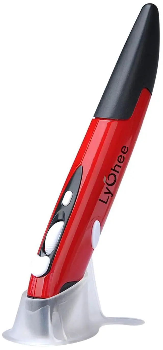 Main image of Wireless Optical Pocket Pen Mouse, 2.4GHz USB Wireless Optical Mini Air Mouse for PC Laptop Notebook Computer Mac (Red)