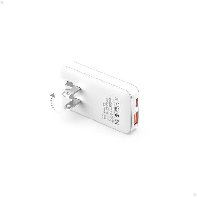 Main image of 45W Flat USB Wall Charger, Ultra Slim Dual-Ports USB Wall Plug for iPhone 17/16/15/14/13 Pro Max and Samsung Galaxy Models(White)